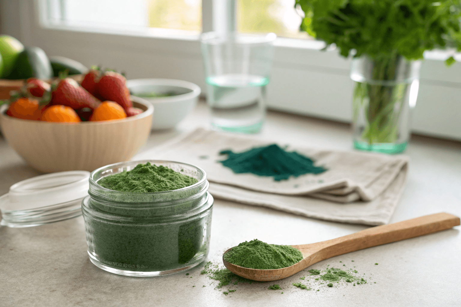 Spirulina v prahu