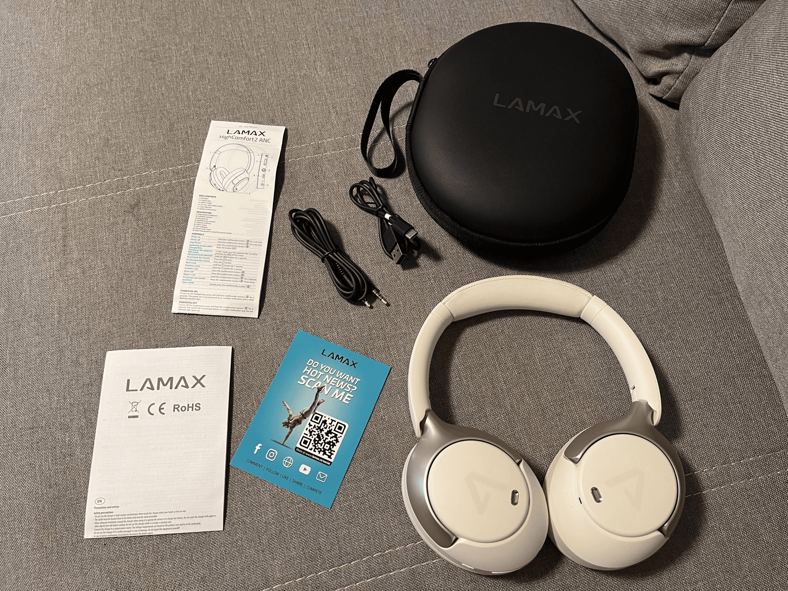 Vsebina paketa Lamax HighComfort2 ANC
